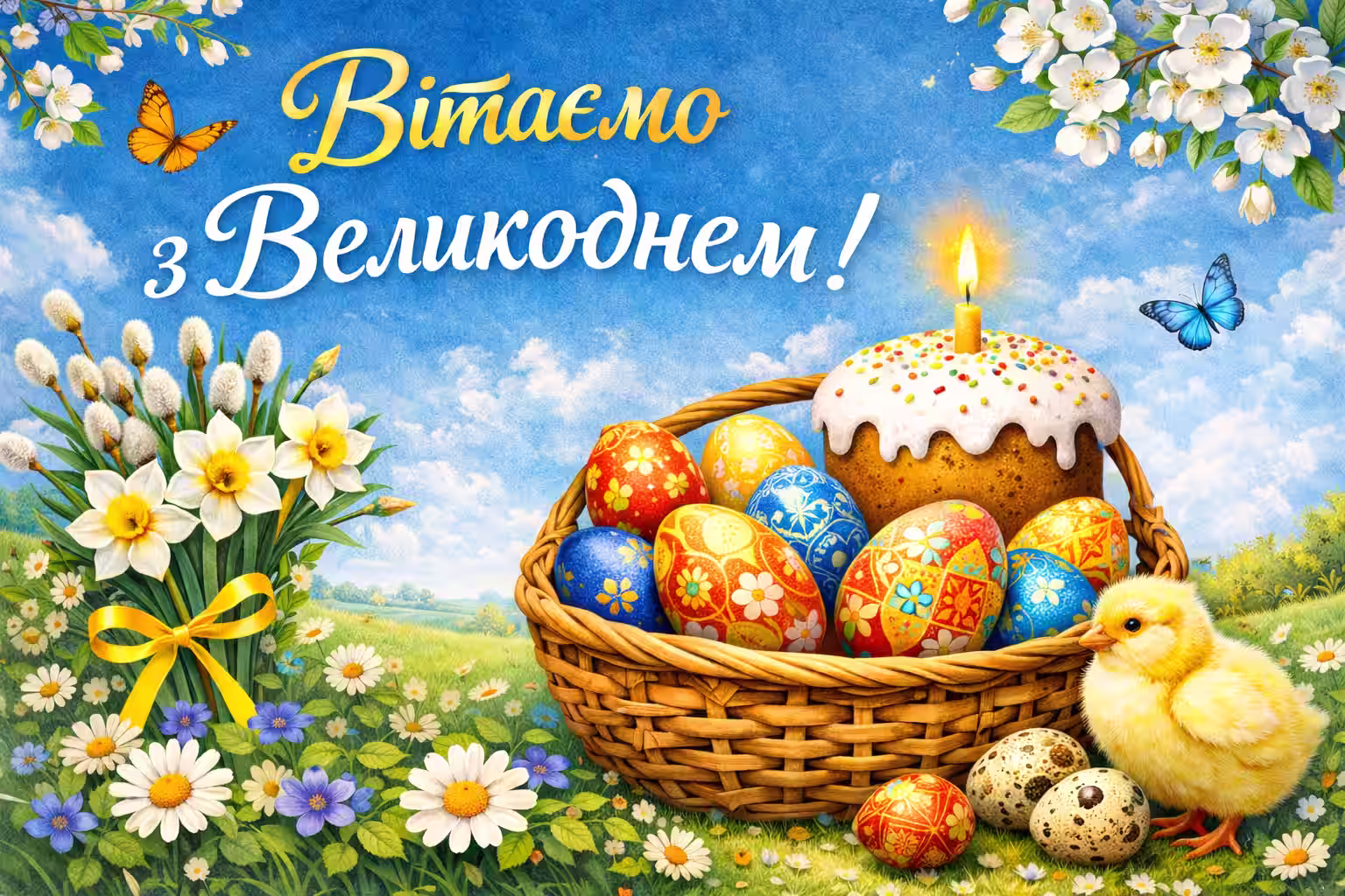 Привітання з Великоднем